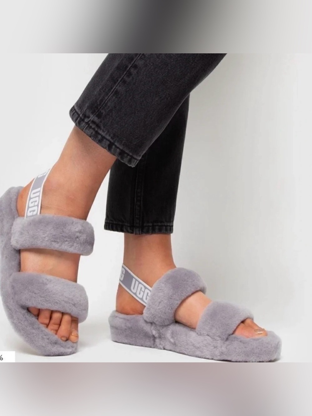 Like new 🩶 UGG Oh Yeah Slingback Slide Sandal, Size 8, Gray